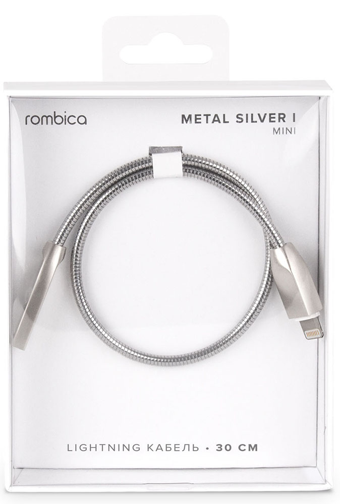 фото Rombica Digital Metal Silver I Mini кабель USB-Lightning (0,3 м)