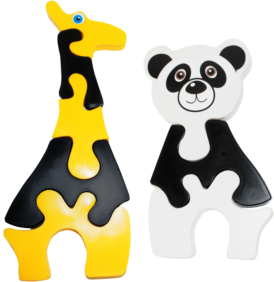 фото Пластмастер Пазл для малышей Жираф и панда