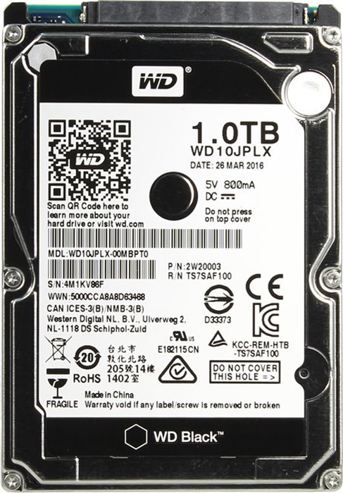 фото WD Black 1TB внутренний жесткий диск (WD10JPLX)