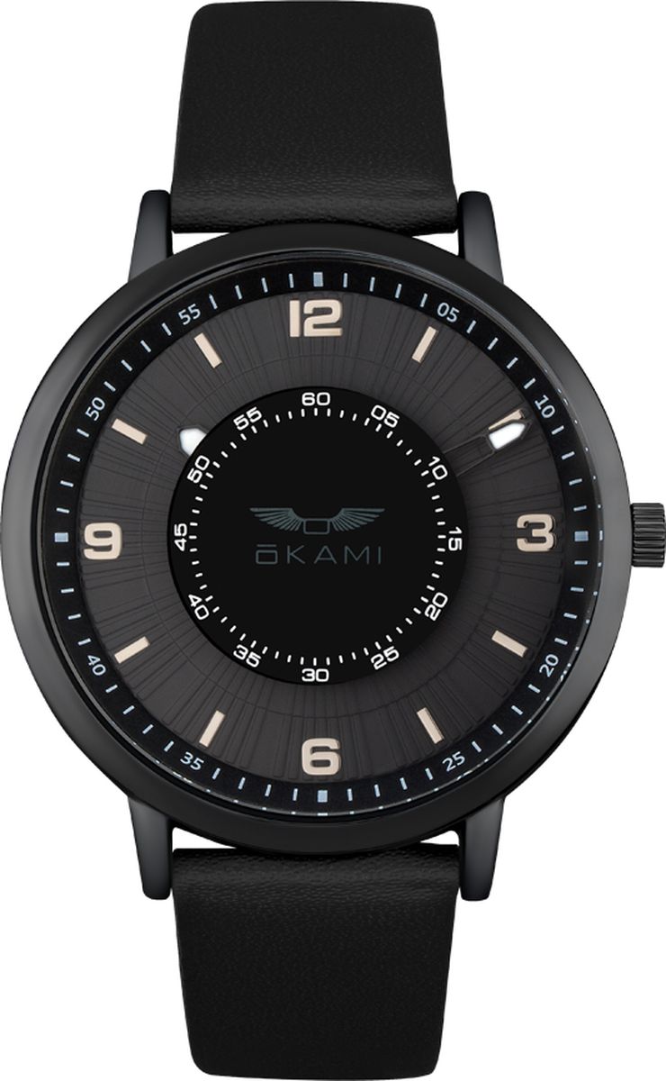 Часы наручные унисекс Okami, цвет: черный. K393ABB-01LB