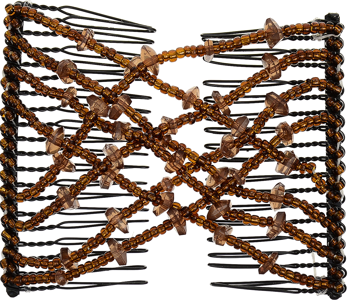 фото EZ-Combs Заколка Изи-Комбс, одинарная, цвет: коричневый. ЗИО_осколки