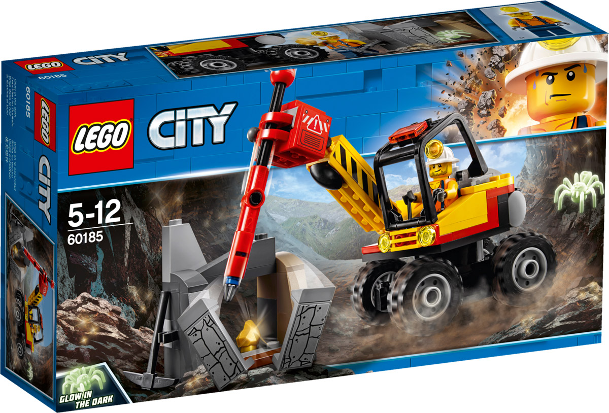 Конструктор LEGO City Mining 60185 Трактор для горных работ - купить с  доставкой по выгодным ценам в интернет-магазине OZON (151690551)