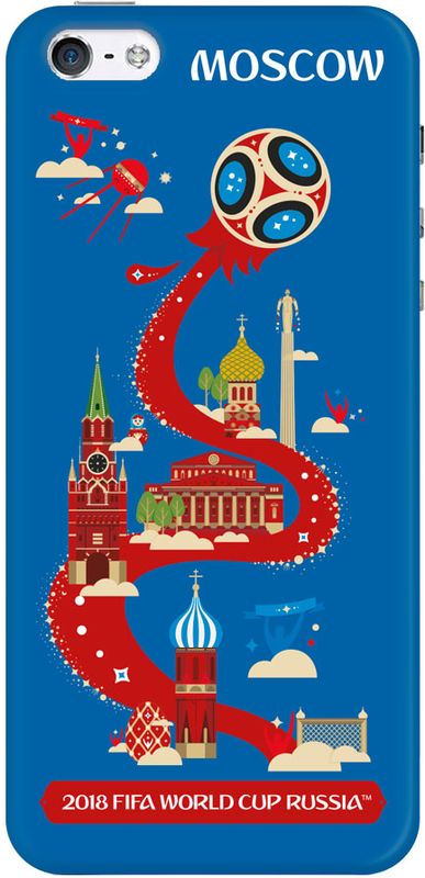 Deppa FIFA Москва чехол для Apple iPhone 5/5S/SE, Black