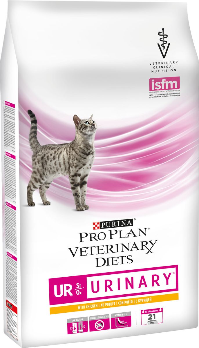 фото Корм сухой Purina Pro Plan "Veterinary Diets. UR", для кошек, при мочекаменной болезни, с курицей, 1,5 кг Pro plan veterinary diets