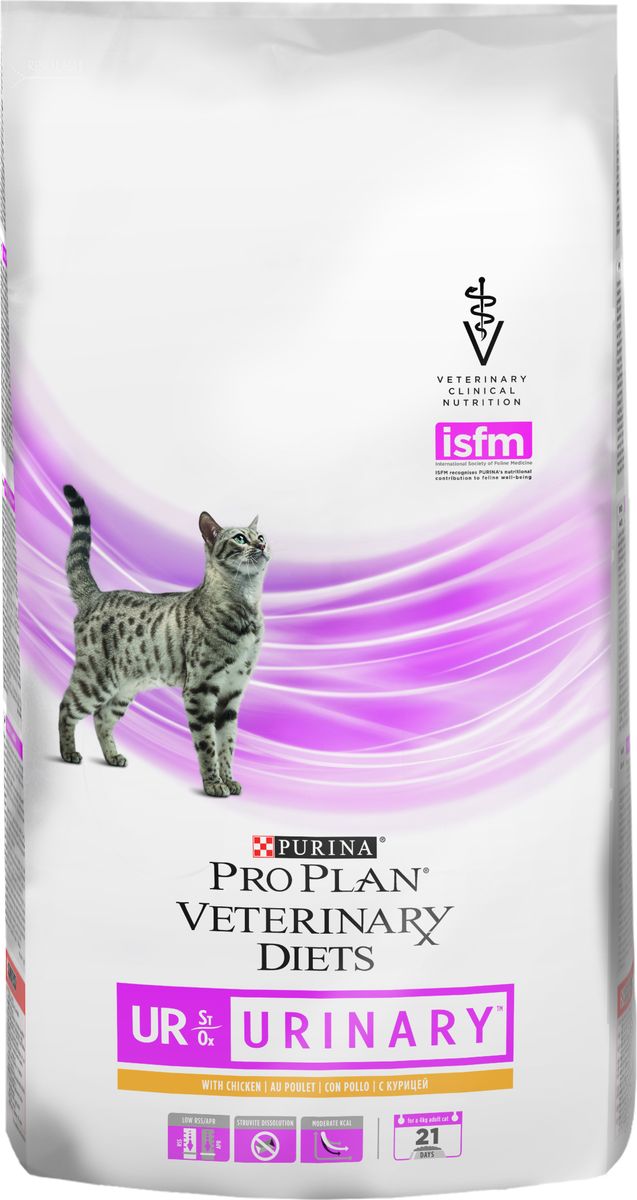 фото Корм сухой Purina Pro Plan "Veterinary Diets. UR", для кошек, при мочекаменной болезни, с курицей, 1,5 кг Pro plan veterinary diets