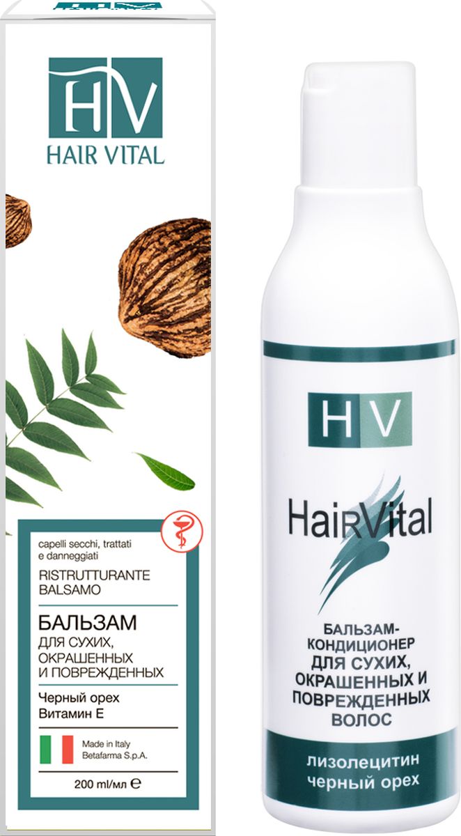 Hair Vital Бальзам-кондиционер для сухих, окрашенных и поврежденных волос, 200 мл