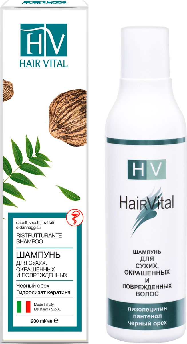 Hair Vital Шампунь для сухих, окрашенных и поврежденных волос, 200 мл