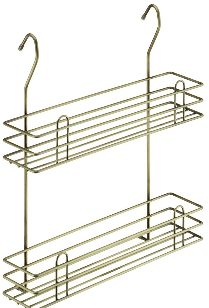 фото Полка для специй Lemax "Тип-II", 2-ярусная, навесная, на рейлинг, цвет: бронза, 35 х 10,5 х 40 см