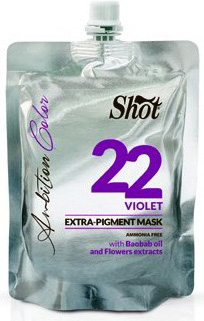 фото Shot Ambition Colour Extra Pigment Mask Violet - Тонирующая маска экстра пигмент 22, фиолетовый 200 мл