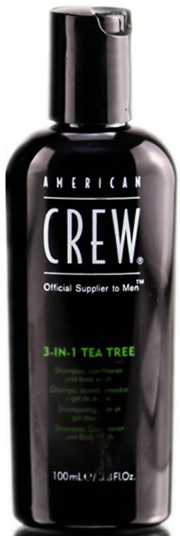 фото American Crew Tea Tree 3-in-1 Средство 3 в 1 Шампунь, Кондиционер и Гель для душа Чайное дерево, 100 мл