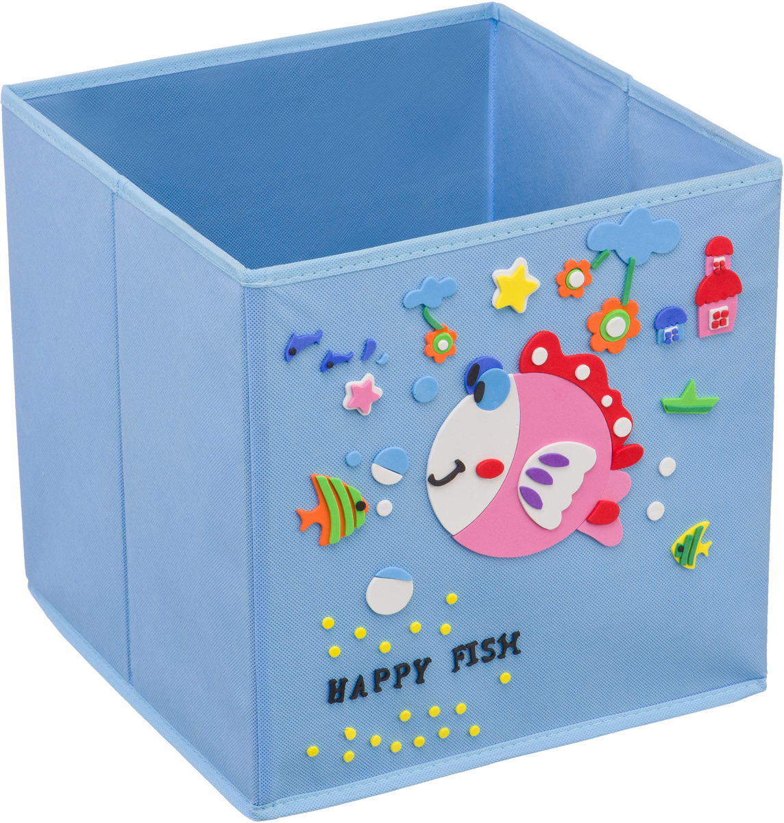 фото Кофр для хранения Handy Home "Рыбка", с аппликацией, цвет: голубой