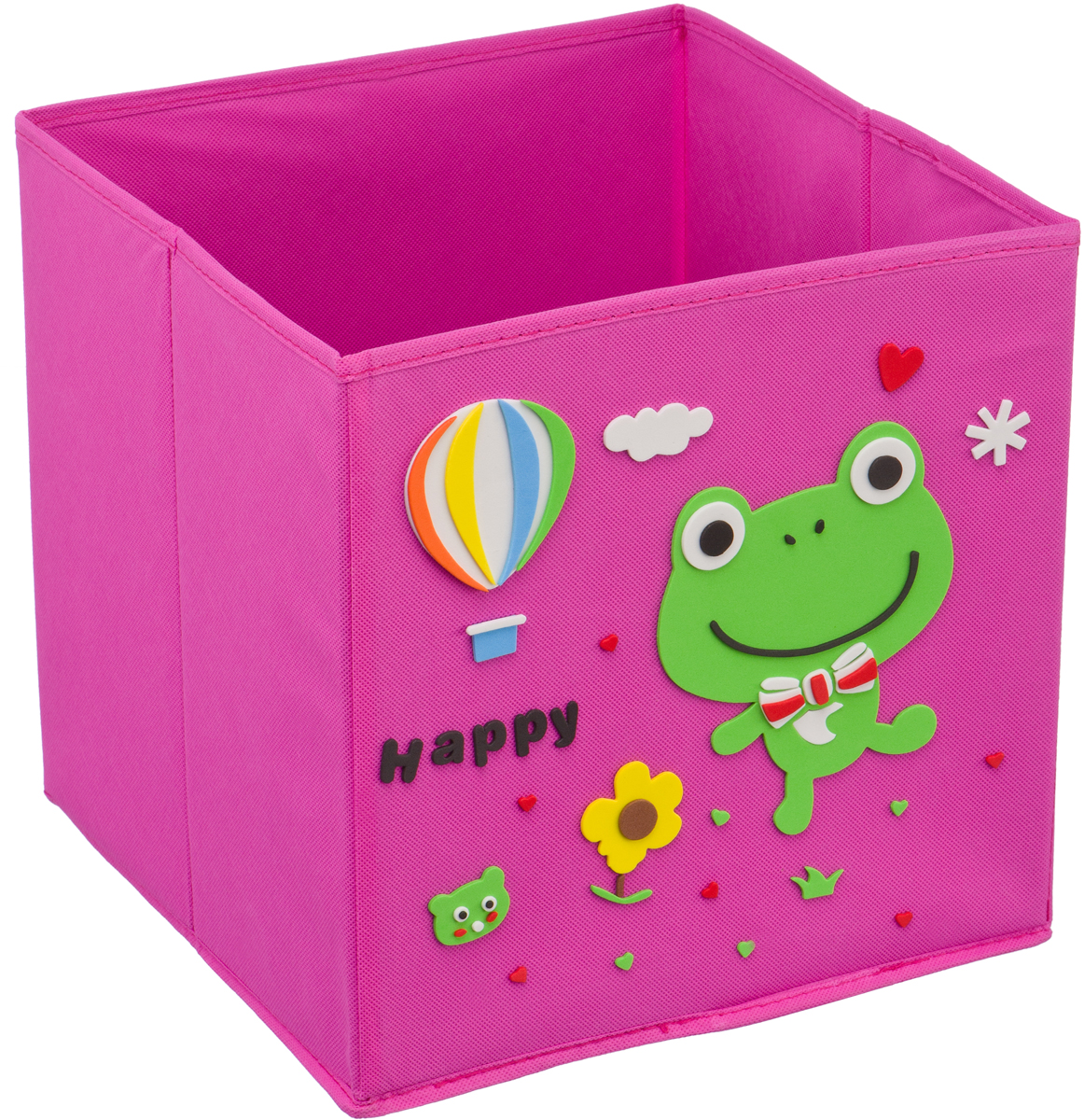 фото Кофр для хранения Handy Home "Лягушонок", с аппликацией, цвет: розовый