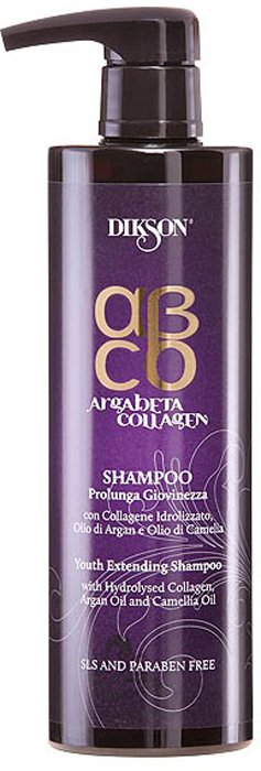 Dikson ArgaBeta Collagen - Шампунь Продление молодости 500 мл (бессульфатный) восстанавливающий шампунь для волос с маслом арганы и коллагеном продление молодости argabeta collagen
