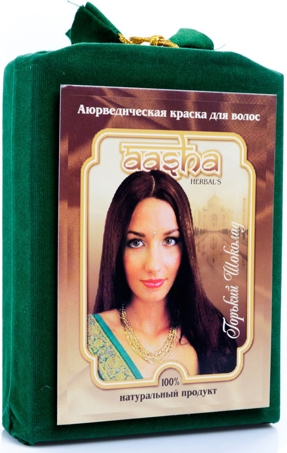 фото Аюрведическая краска для волос Горький Шоколад, 100 г Aasha herbals