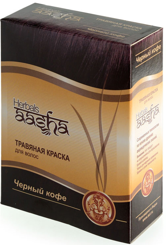 фото Aasha Herbals Травяная краска для волос Черный Кофе, 6х 10 г