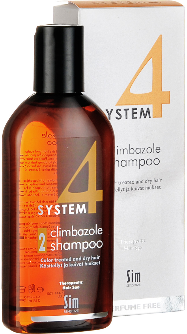 SIM SENSITIVE Терапевтический шампунь № 2 SYSTEM 4 Climbazole Shampoo 2 , 215 мл