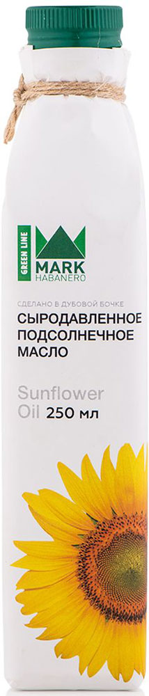 фото Mark Habanero Greenline масло подсолнечное сыродавленное, 250 мл Mark habanero green line