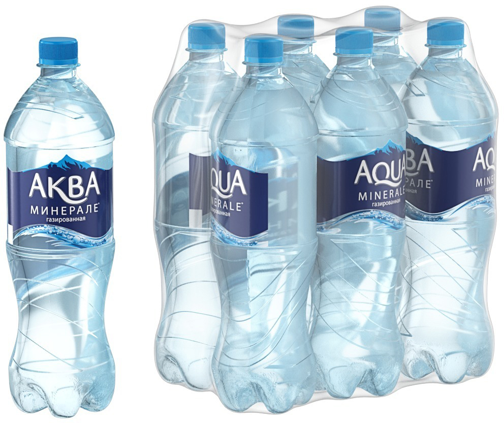 фото Aqua Minerale вода газированная питьевая, 12 штук по 1 л