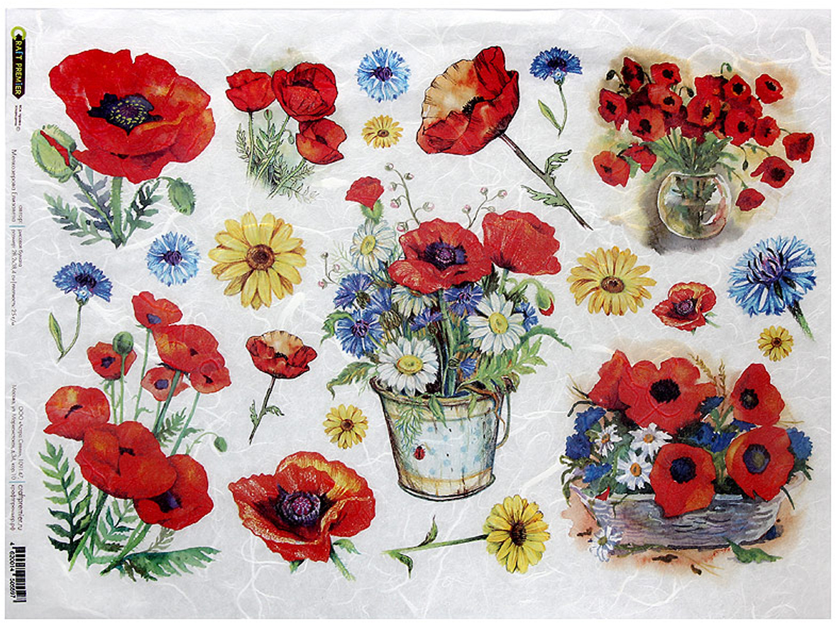 Маки картинки для декупажа