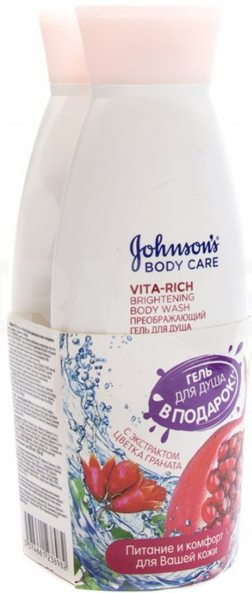 фото Johnson's body care Vita-Rich Лосьон для тела Преображающий с экстрактом Граната 250 мл + Гель для душа Преображающий с экстрактом