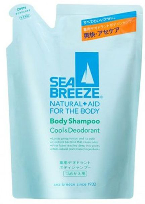 фото Shiseido "Sea Breeze" Гель для душа с охлаждающим и дезодорирующим эффектом, 400 мл