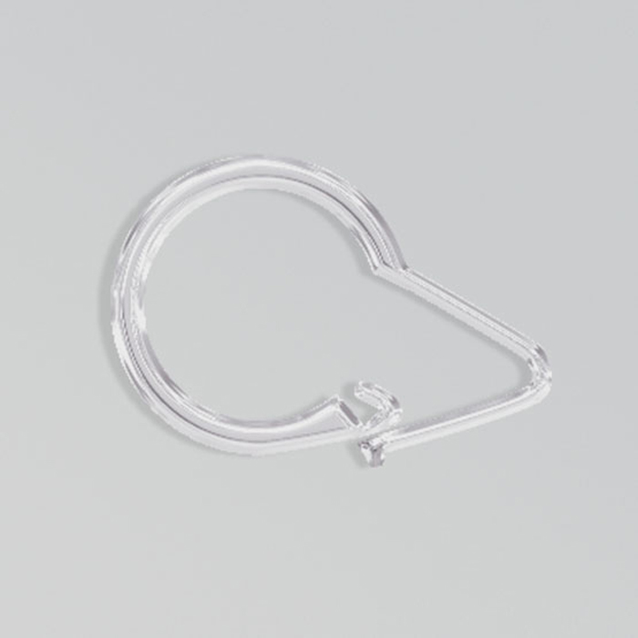 фото Кольца из прозрачного пластика для шторок Tatkraft "Olympic", 12 шт