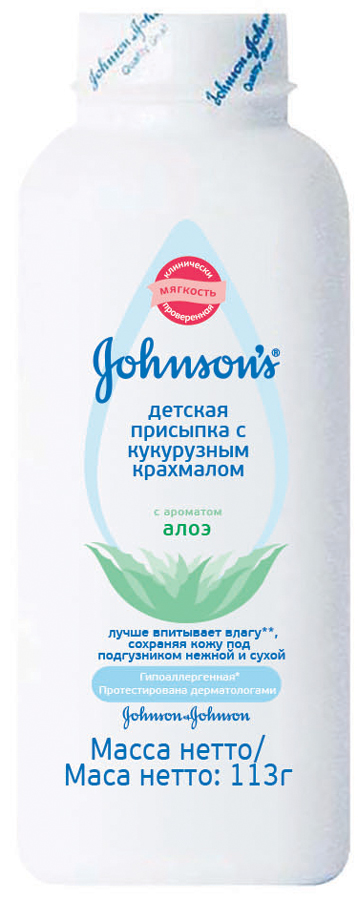 фото Johnson`s baby Детская присыпка с кукурузным крахмалом, 113 г Johnson's baby