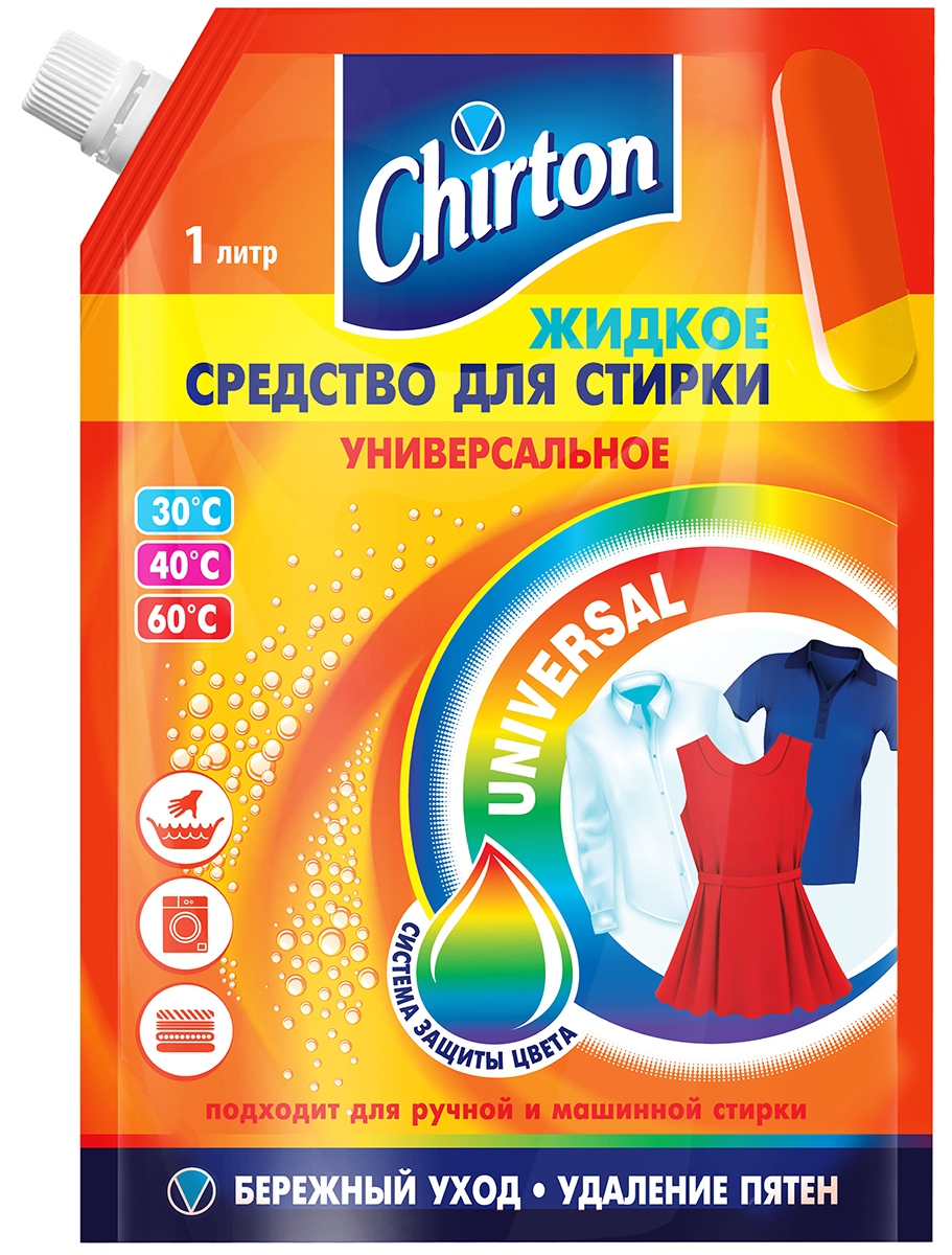 фото Жидкое средство для стирки "Chirton", универсальное, 1 л