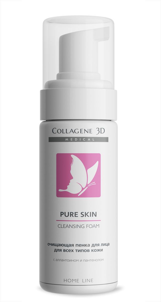 Medical Collagene, 3D Очищающая пенка для всех типов кожи Pure Skin, 160 мл
