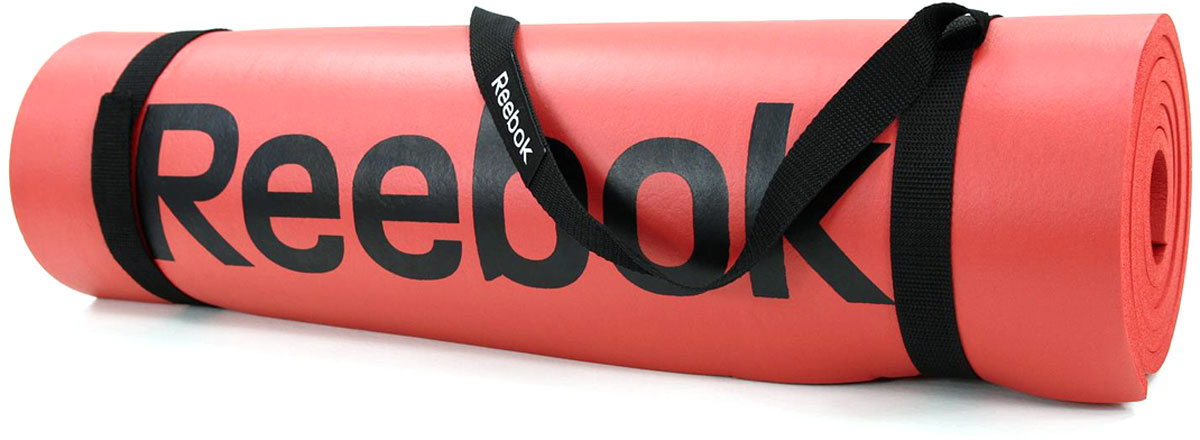 фото Тренировочный коврик для фитнеса "Reebok", нескользящий, цвет: красный. RAMT-12235RD