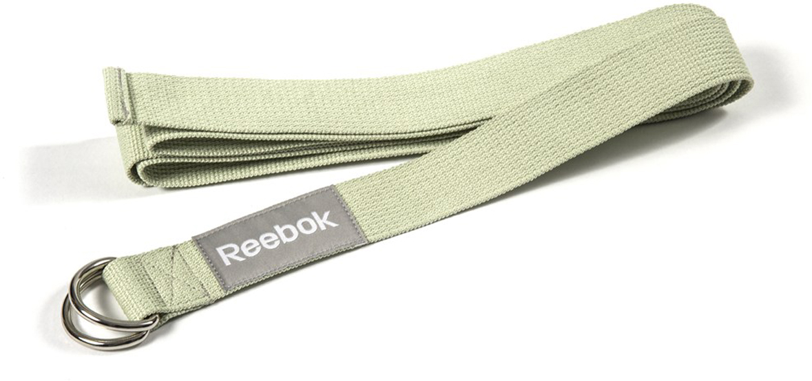 фото Ремень для йоги "Reebok", цвет: зеленый, 2,5 м х 4,8 см