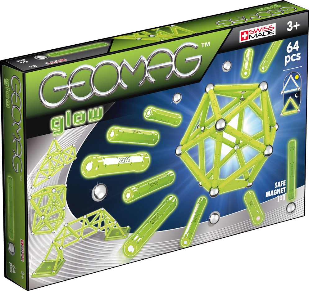 фото Geomag Конструктор магнитный Glow 64 элемента