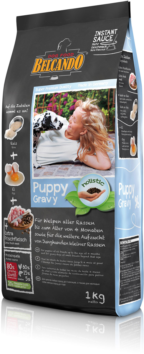 фото Корм сухой Belcando "Puppy Gravy" для щенков всех пород до 4 месяцев, для щенков мелких пород до года, 1 кг