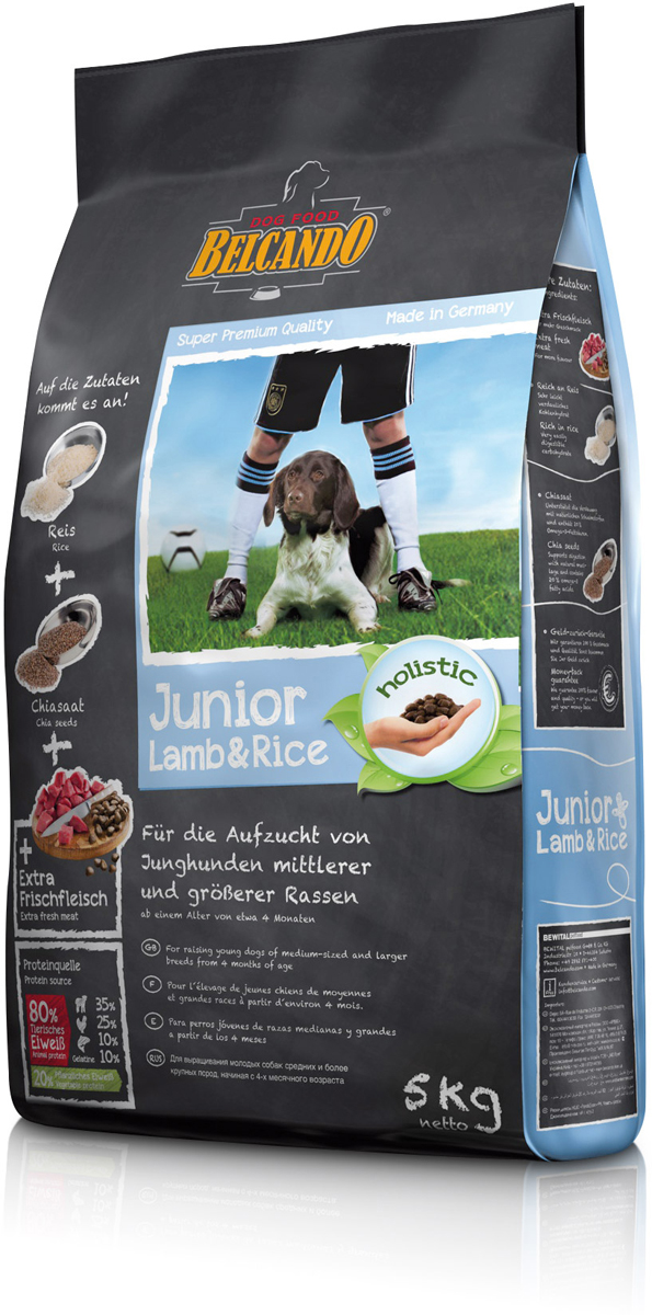 фото Корм сухой Belcando "Junior Lamb & Rice" для собак средних и крупных пород, ягненок и рис, 5 кг