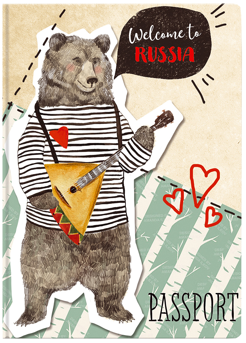 фото Обложка для паспорта Magic Home "Медведь". 77103
