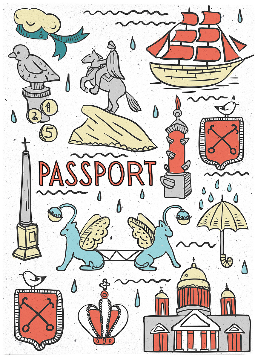 фото Обложка для паспорта Magic Home "Санкт-Петербург". 77105