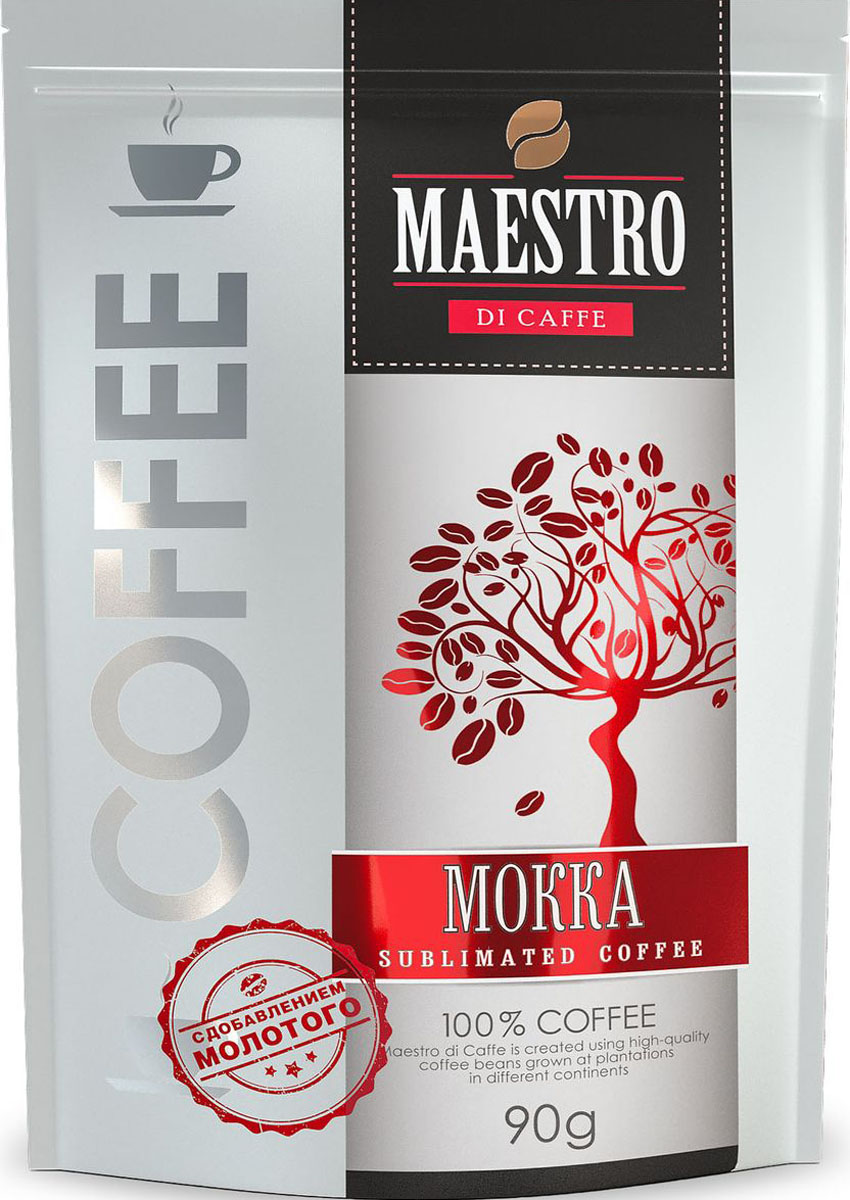 фото Maestro di caffe Mokka кофе растворимый с молотым, 90 г