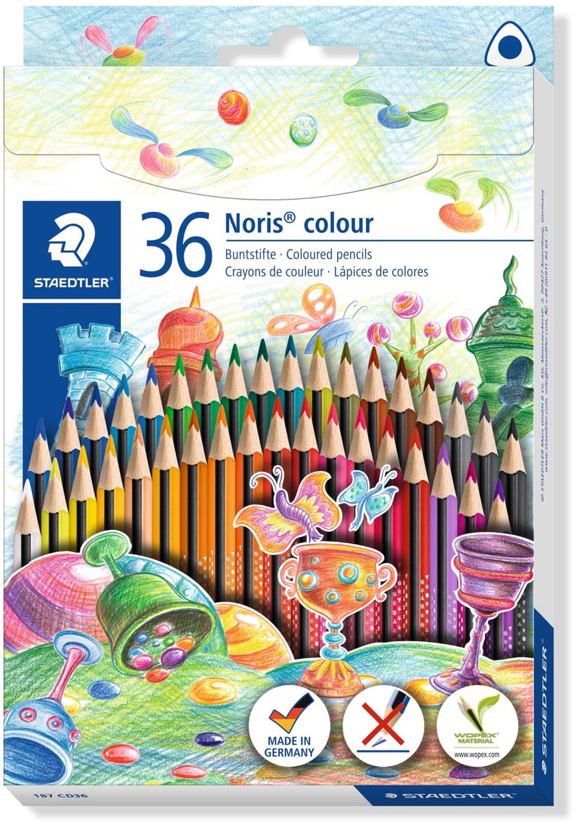 Staedtler Набор цветных карандашей Noris Colour Wopex 36 цветов Staedtler Набор цветных карандашей Noris Colour Wopex 36 цветов