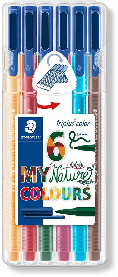 фото Staedtler Набор фломастеров Triplus Color Натуральные цвета 6 цветов