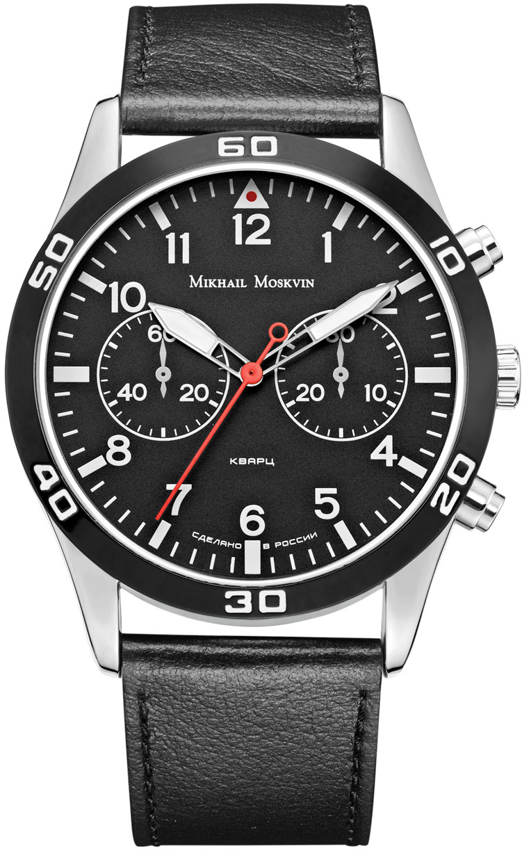 фото Часы наручные мужские Mikhail Moskvin, цвет: серебристый, черный. 1134A1L4