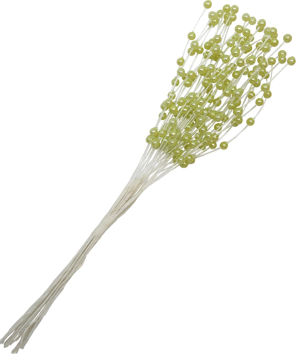 фото Украшение для скрапбукинга "Цветы", цвет: зеленый, 0,4 х 19 см