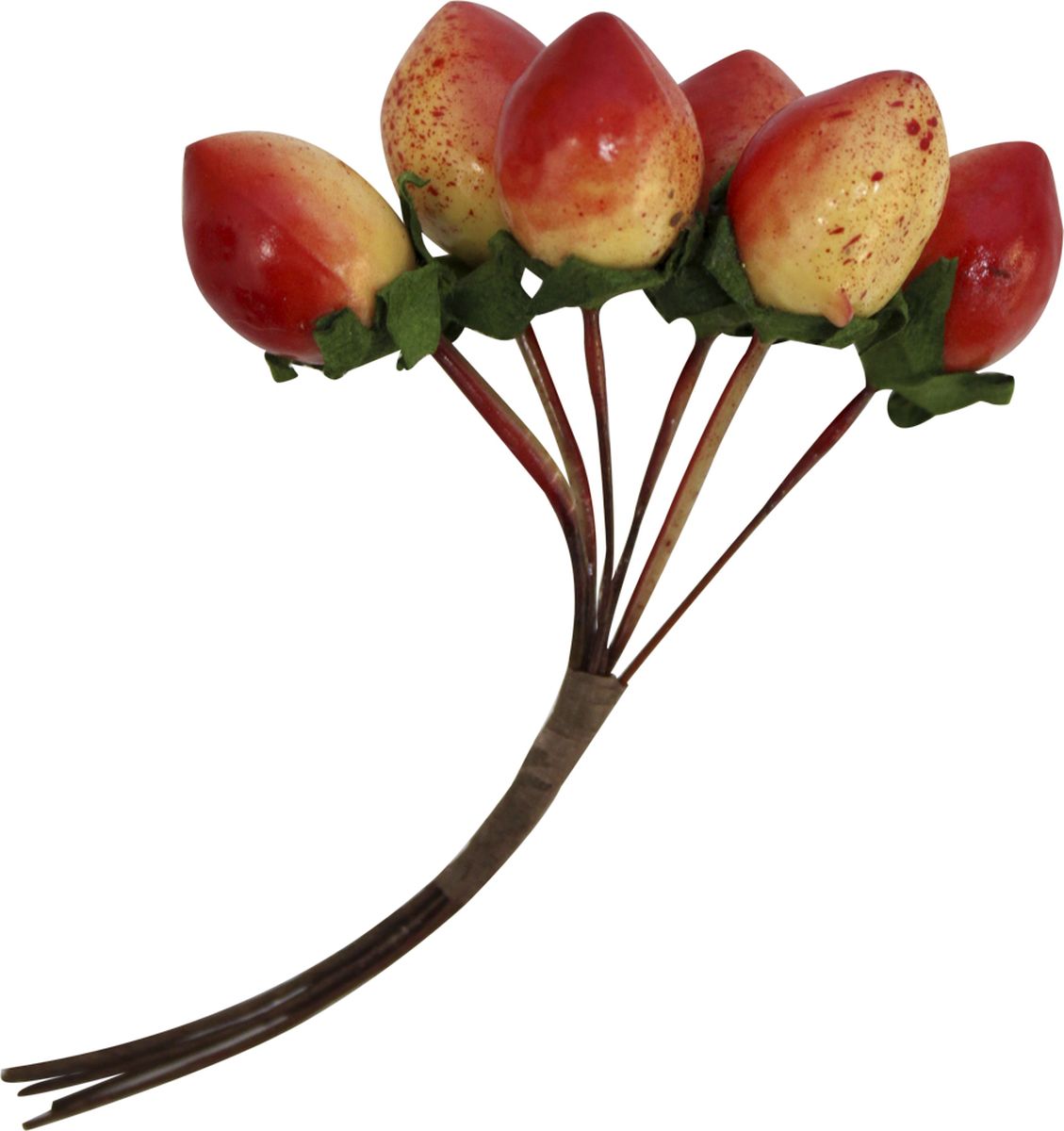 фото Декоративный букет для скрапбукинга Астра "Клубника", цвет: красный, 11 х 5 см, 6 шт