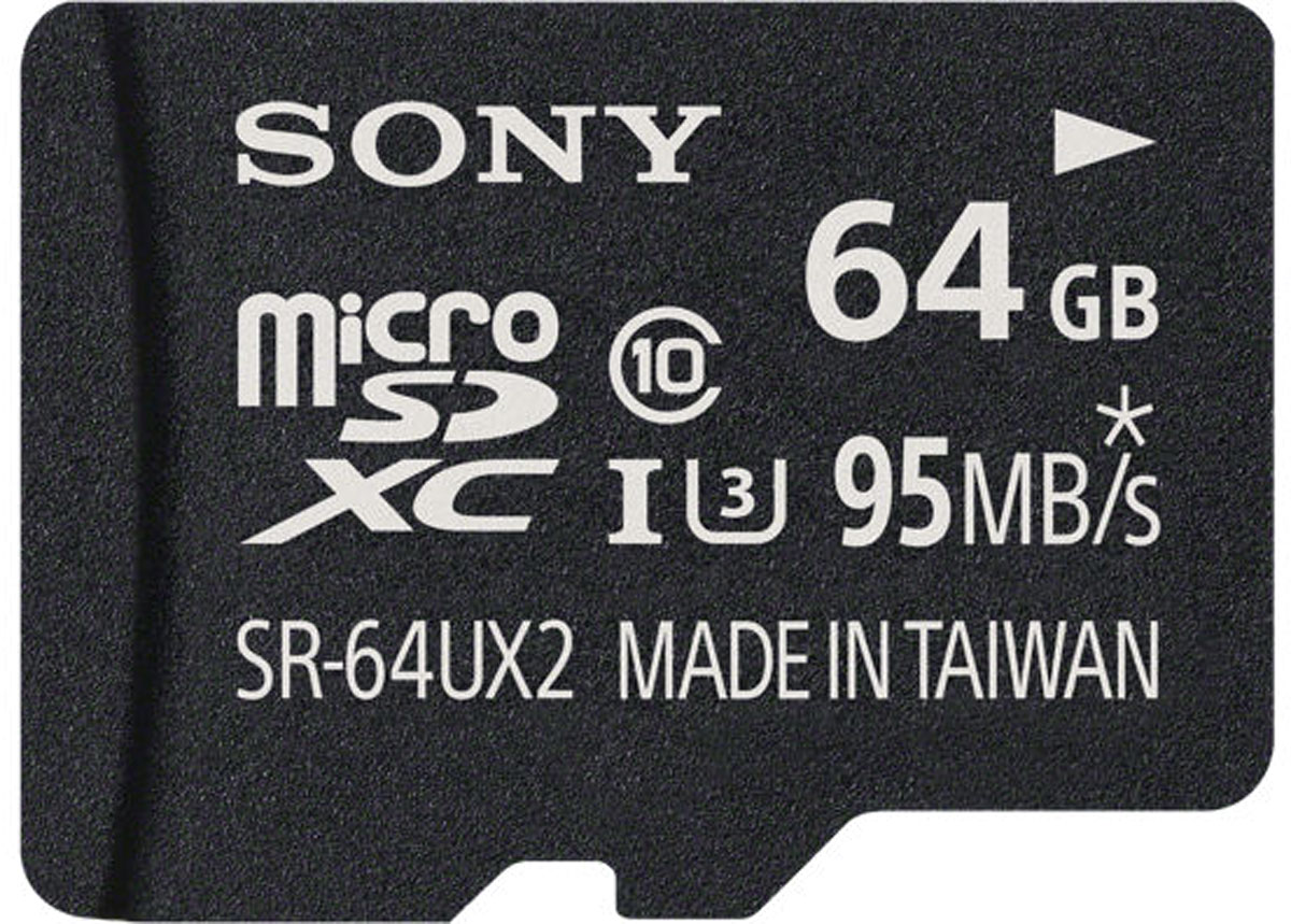 фото Sony SR-UX2A microSDXC Class 10 UHS-1 U3 64GB карта памяти с адаптером