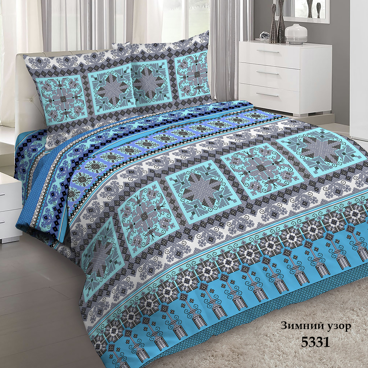 фото Комплект постельного белья Letto "Традиция", 2-х спальный, наволочки 70x70 см. B199-4 Letto home textile