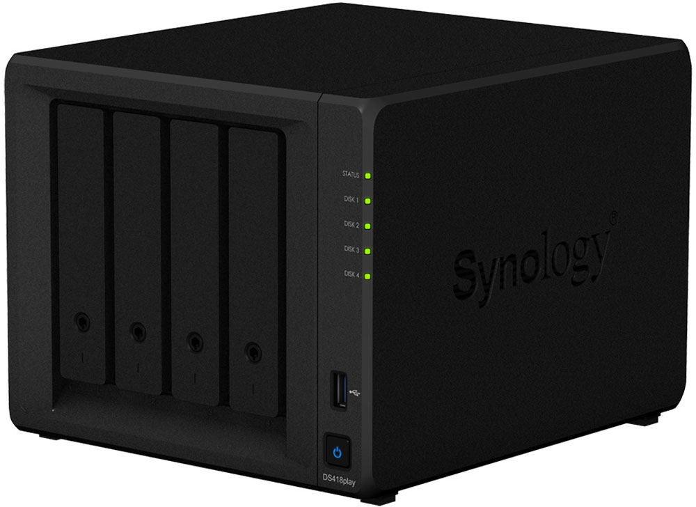 Synology DiskStation Ds418Play, Black cетевое хранилище