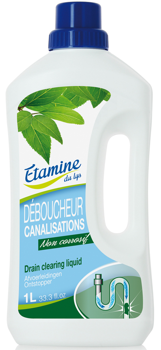 фото Экологичное средство "Etamine du Lys", для прочистки труб и удаления засоров, 1 л