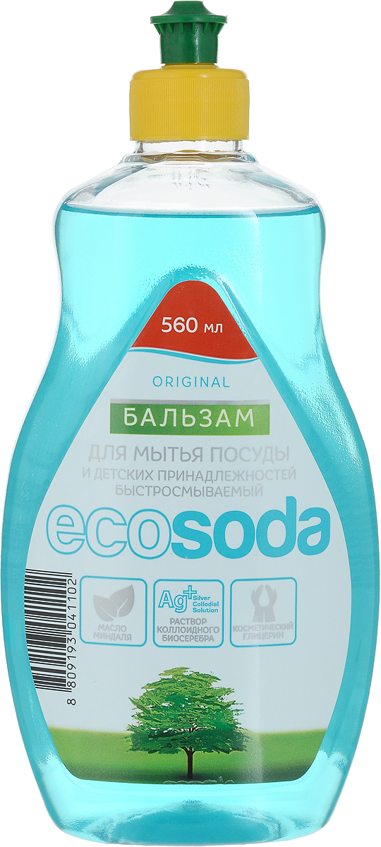 фото Бальзам для мытья посуды и детских принадлежностей EcoSoda "Original", быстросмываемый, 560 мл