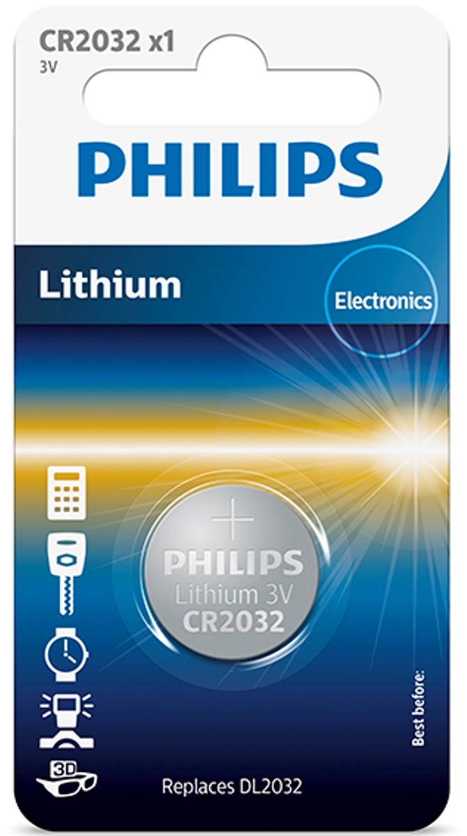 фото Батарейка литиевая Philips "Пуговица", 3 В, 210 мА/ч