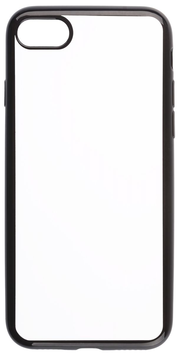 фото Skinbox 4People Silicone Chrome Border чехол-накладка для Apple iPhone 7, Black