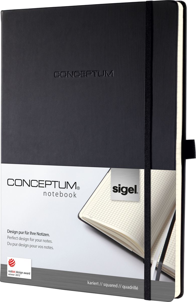 Sigel Блокнот Conceptum Hardcover 97 листов в клетку формат A4 цвет черный Sigel Блокнот Conceptum Hardcover 97 листов в клетку формат A4 цвет черный